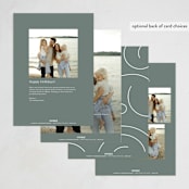 "Gilded Ribbon" - Holiday Cards in Dusk by Michelle Taylor - Back of Card Options