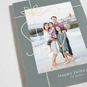 "Gilded Ribbon" - Holiday Cards in Dusk by Michelle Taylor - Detail