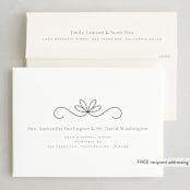 "Gilded Ribbon" - Holiday Cards in Dusk by Michelle Taylor - FREE Recipient Addressing
