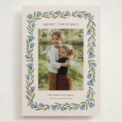 "wreath wrap" - Holiday Cards in Blue Spruce by Jen Owens - Front