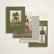 "wreath wrap" - Holiday Cards in Blue Spruce by Jen Owens - Back of Card Options