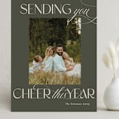 "In the Highest" - Holiday Cards in Olive by Heather Cairl - Front