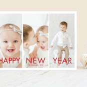 "More the Merrier" - Holiday Cards in Berry by chica design - Front