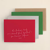 "More the Merrier" - Holiday Cards in Berry by chica design - Premium Envelope Options