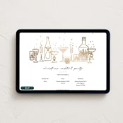 "Holiday Cocktail Party" - Online Holiday Party Invitations in Snow by Pati Cascino - Desktop layout