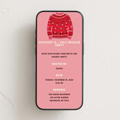 "ugly sweater" - Online Holiday Party Invitations in Fuchsia by Jennifer Lew - Mobile layout