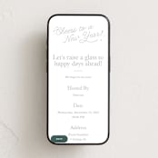 "Lively Note" - Online Holiday Party Invitations in Snow by Kate Ahn - Mobile layout