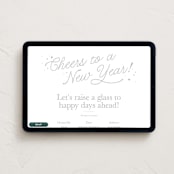 "Lively Note" - Online Holiday Party Invitations in Snow by Kate Ahn - Desktop layout
