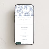 "Dreamy Toile" - Online Holiday Party Invitations in Blueberry by Teju Reval - Mobile layout