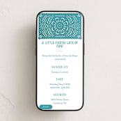 "Papel Picado Fiesta" - Online Holiday Party Invitations in Teal by Hooray Creative - Mobile layout