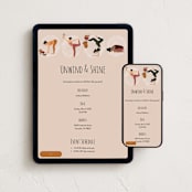 "mom yoga poses" - Online Holiday Party Invitations in Tan by CDesignbychen - Mobile + desktop layout