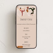 "mom yoga poses" - Online Holiday Party Invitations in Tan by CDesignbychen - Mobile layout