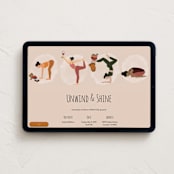 "mom yoga poses" - Online Holiday Party Invitations in Tan by CDesignbychen - Desktop layout