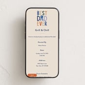 "Best Dad Ever Award" - Online Holiday Party Invitations in Latte by Alethea and Ruth - Mobile layout