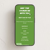 "May the course be with you" - Online Holiday Party Invitations in Tennis Ball by Becky Nimoy - Mobile layout