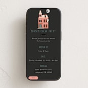"Haunted House" - Online Holiday Party Invitations in Cotton Candy by Morgan Kendall - Mobile layout