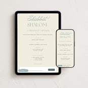 "Modern Type" - Online Holiday Party Invitations in Ecru by Morgan Kendall - Mobile + desktop layout