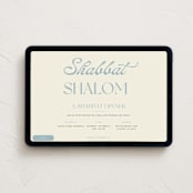"Modern Type" - Online Holiday Party Invitations in Ecru by Morgan Kendall - Desktop layout