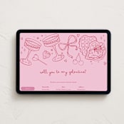 "Be My Galentine" - Online Holiday Party Invitations in Blush by Mollie McLoughlin - Desktop layout