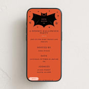 "Spooky Bat" - Online Holiday Party Invitations in Blood Orange by Ani Somi - Mobile layout