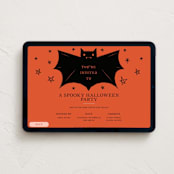 "Spooky Bat" - Online Holiday Party Invitations in Blood Orange by Ani Somi - Desktop layout