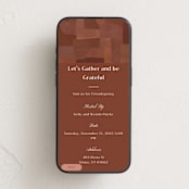 "Grateful Gather" - Online Holiday Party Invitations in Pumpkin Spice by Kelly Williams - Mobile layout