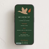 "Hunting Trip" - Online Holiday Party Invitations in Forest Green by Becky Nimoy - Mobile layout