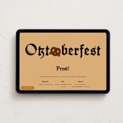 "Oktober-pretz" - Online Holiday Party Invitations in Mustard by jomolo - Desktop layout