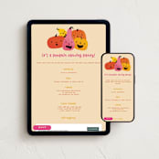 "Fun Faces" - Online Holiday Party Invitations in Cake by Claudia Orengo - Mobile + desktop layout