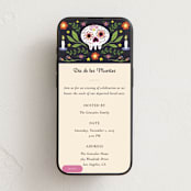 "Sugar Skull Soirée" - Online Holiday Party Invitations in Petal by Ana Sharpe - Mobile layout