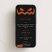 "Spooky Jack-o-lantern" - Online Holiday Party Invitations in Pumpkin by Angela Garrick - Mobile layout