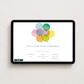 "year" - Online Kids Birthday Invitations in Teal by Lori Wemple - Desktop layout