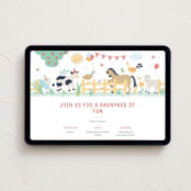 "barnyard fun" - Online Kids Birthday Invitations in Barn by peetie design - Desktop layout