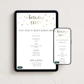 "Confetti bash" - Online Kids Birthday Invitations in Bubblegum by Stacey Meacham - Mobile + desktop layout