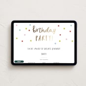 "Confetti bash" - Online Kids Birthday Invitations in Bubblegum by Stacey Meacham - Desktop layout