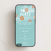 "Pool Party" - Online Kids Birthday Invitations in Palm Springs by Robert and Stella - Mobile layout