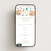 "let's pARTy!" - Online Kids Birthday Invitations in Frost by Ellen Schlegelmilch - Mobile layout