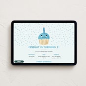 "One Cupcake" - Online Kids Birthday Invitations in Bluebird by mo kelley - Desktop layout