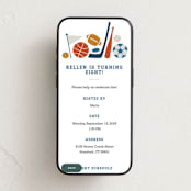 "Game Day" - Online Kids Birthday Invitations in Navy by Jessie Steury - Mobile layout