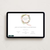 "Floral Crown" - Online Kids Birthday Invitations in Rose by Karidy Walker - Desktop layout
