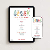 "robots" - Online Kids Birthday Invitations in Confetti by peetie design - Mobile + desktop layout