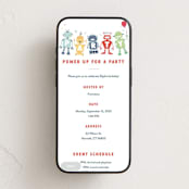 "robots" - Online Kids Birthday Invitations in Confetti by peetie design - Mobile layout