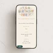 "Sprinkle Dots" - Online Kids Birthday Invitations in Brights by Inkblot Design - Mobile layout