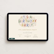 "Sprinkle Dots" - Online Kids Birthday Invitations in Brights by Inkblot Design - Desktop layout