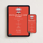 "Sound the Alarm Firetruck" - Online Kids Birthday Invitations in Fire by Alethea and Ruth - Mobile + desktop layout