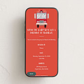 "Sound the Alarm Firetruck" - Online Kids Birthday Invitations in Fire by Alethea and Ruth - Mobile layout