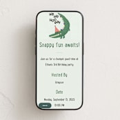 "Party Croc" - Online Kids Birthday Invitations in Forest by Vera Lim - Mobile layout