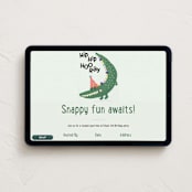"Party Croc" - Online Kids Birthday Invitations in Forest by Vera Lim - Desktop layout