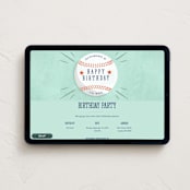"Baseball Birthday" - Online Kids Birthday Invitations in Sky by Robert and Stella - Desktop layout