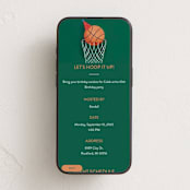 "Swishing You a Happy Birthday" - Online Kids Birthday Invitations in Jungle by Becky Nimoy - Mobile layout